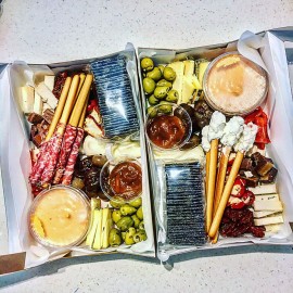 Making up our sharing platters