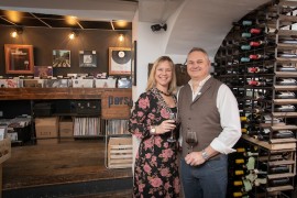 Steve Tattam and Whilmari Swift with Wine and Vinyl