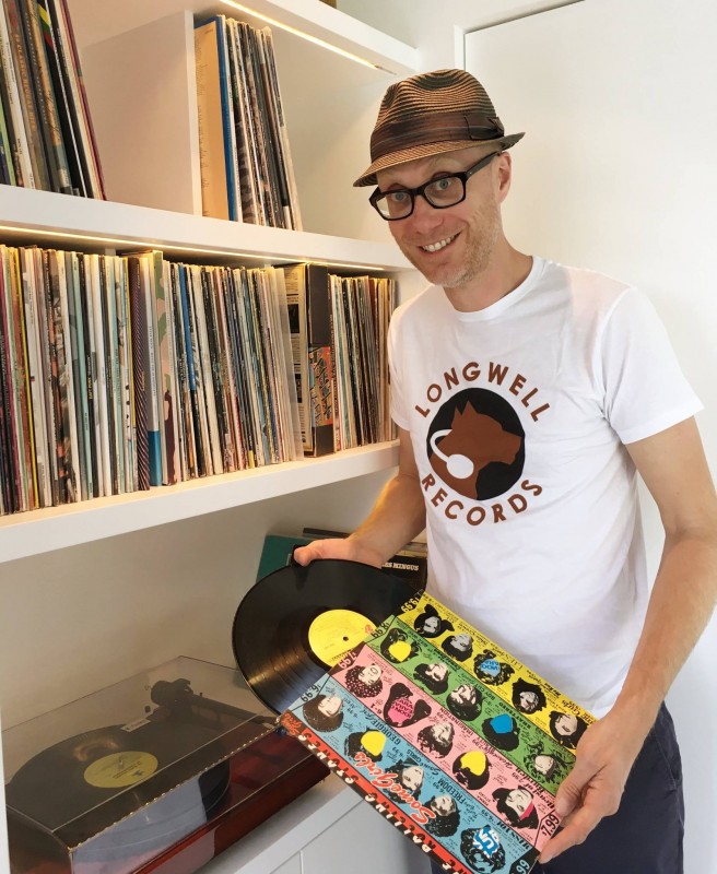 Stephen Merchant in his LA pad