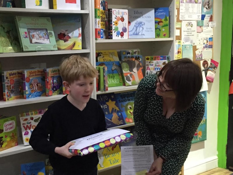 Writing competition winner, with author, J.D.Irwin