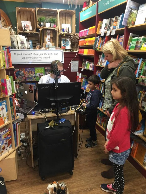 Working with Radio Warwickshire - broadcasting a programme about dyslexia, live from the bookshop.