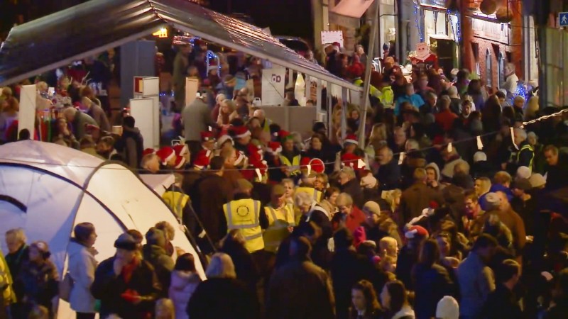 A packed High Street for our Christmas Market