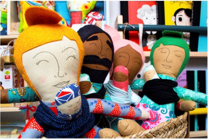 These are our baby wearing mamas and papas, we have every skin colour available.